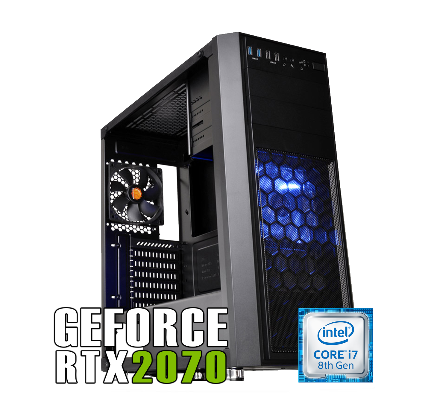 【新品ケース】本格クラス単品 RTX2070 搭載| Corei7 第8世代以上 / Thermal take versa H26 Black White /DDR4 16GB/SSD500GB/HDD1TB/Windows 11|中古ゲーミングPC専門店 GP-ZERO