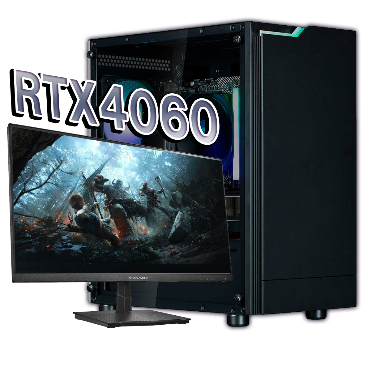 【新品ケース】風神フルセット RTX4060 搭載| AMD Ryzen5 5500 / ZALMAN  T4 PLUS Black White / DDR4 16GB / SSD512GB /  HDD500GB / Windows 11 | 中古ゲーミングPC専門店 GP-ZERO 