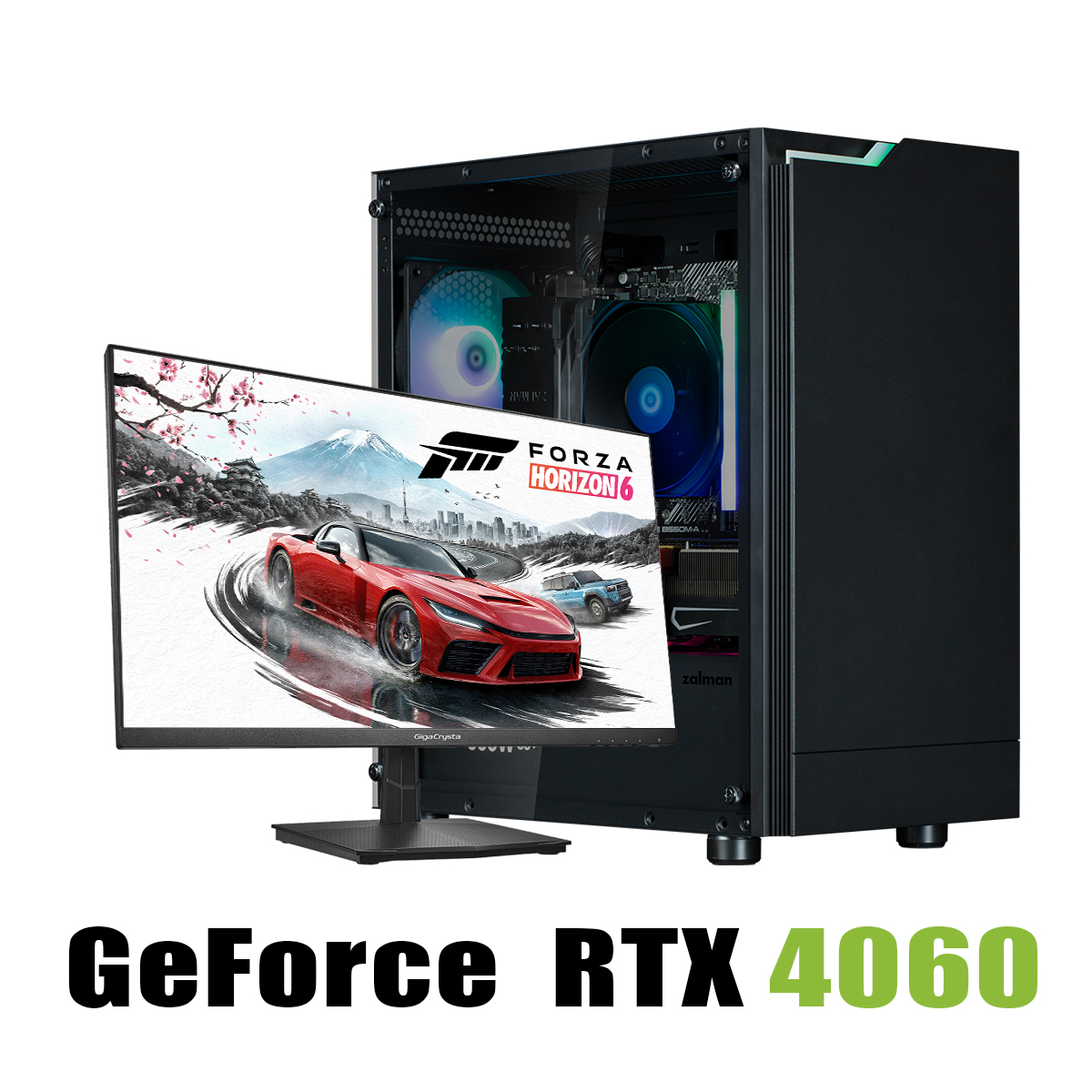 新品ケース】風神フルセット RTX4060 搭載| AMD Ryzen5 5500 / ZALMAN