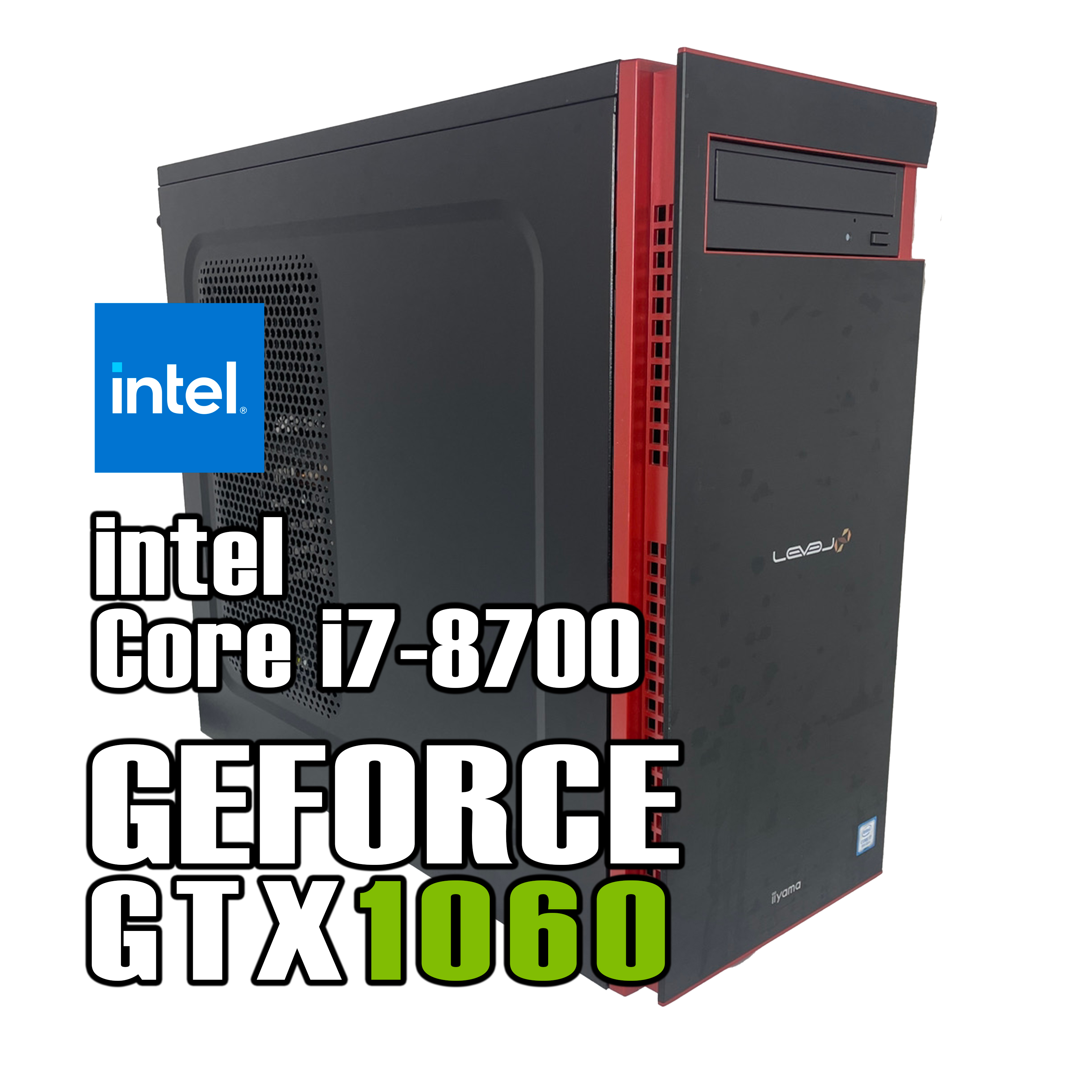【即納！】 Intel Core i7 8700 / GeForce GTX 1060 / メモリ DDR4 8GB / SSD 500GB / HDD 1TB / iiyama ILeDXi-R037-Ai7K_-RNSRB  / Windows11 Home |中古ゲーミングPC専門店GP-ZERO