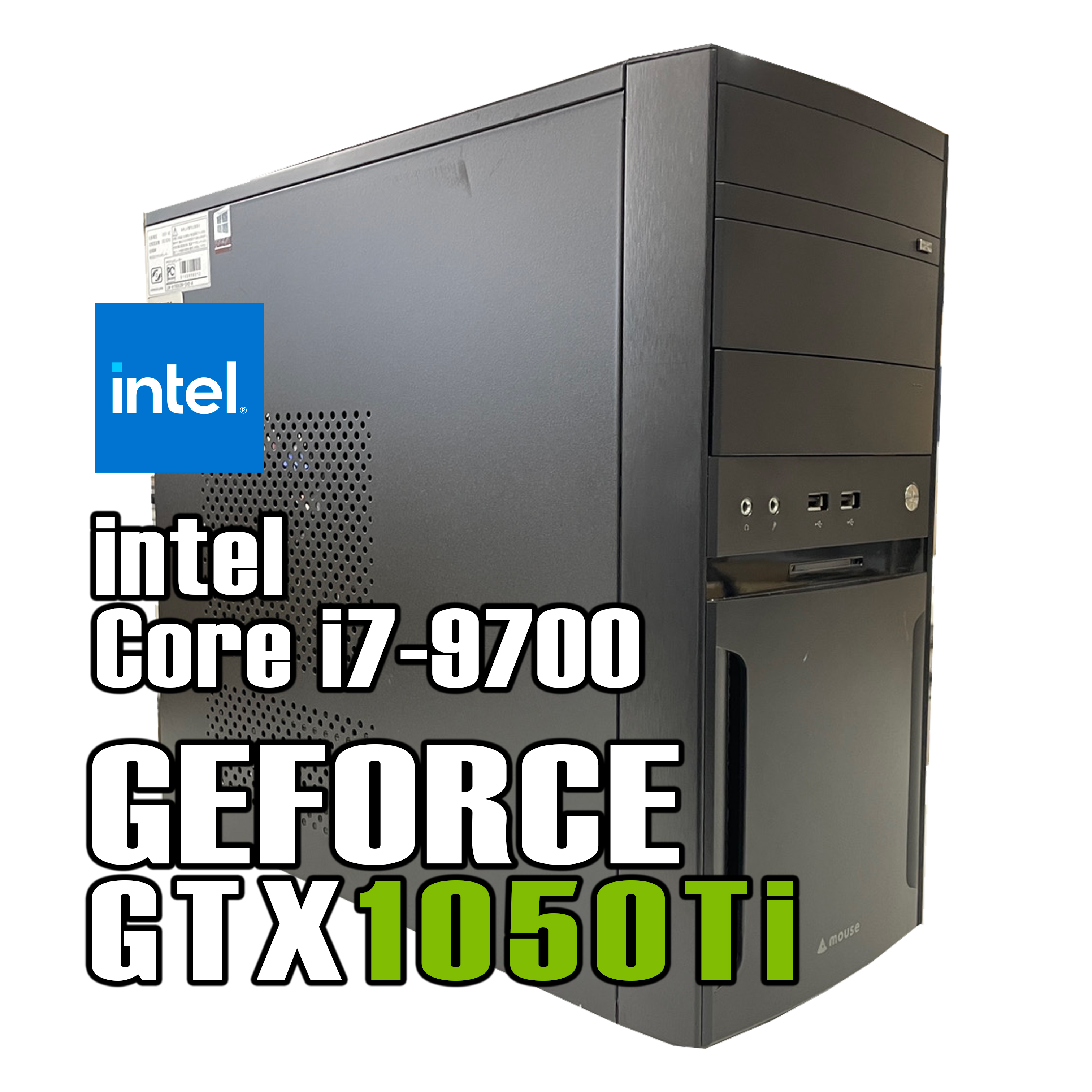 【即納！】 Intel Core i7-9700 / GeForce GTX 1050Ti / メモリ DDR4 16GB / SSD 512GB  / Mouse / Windows11 home |中古ゲーミングPC専門店GP-ZERO