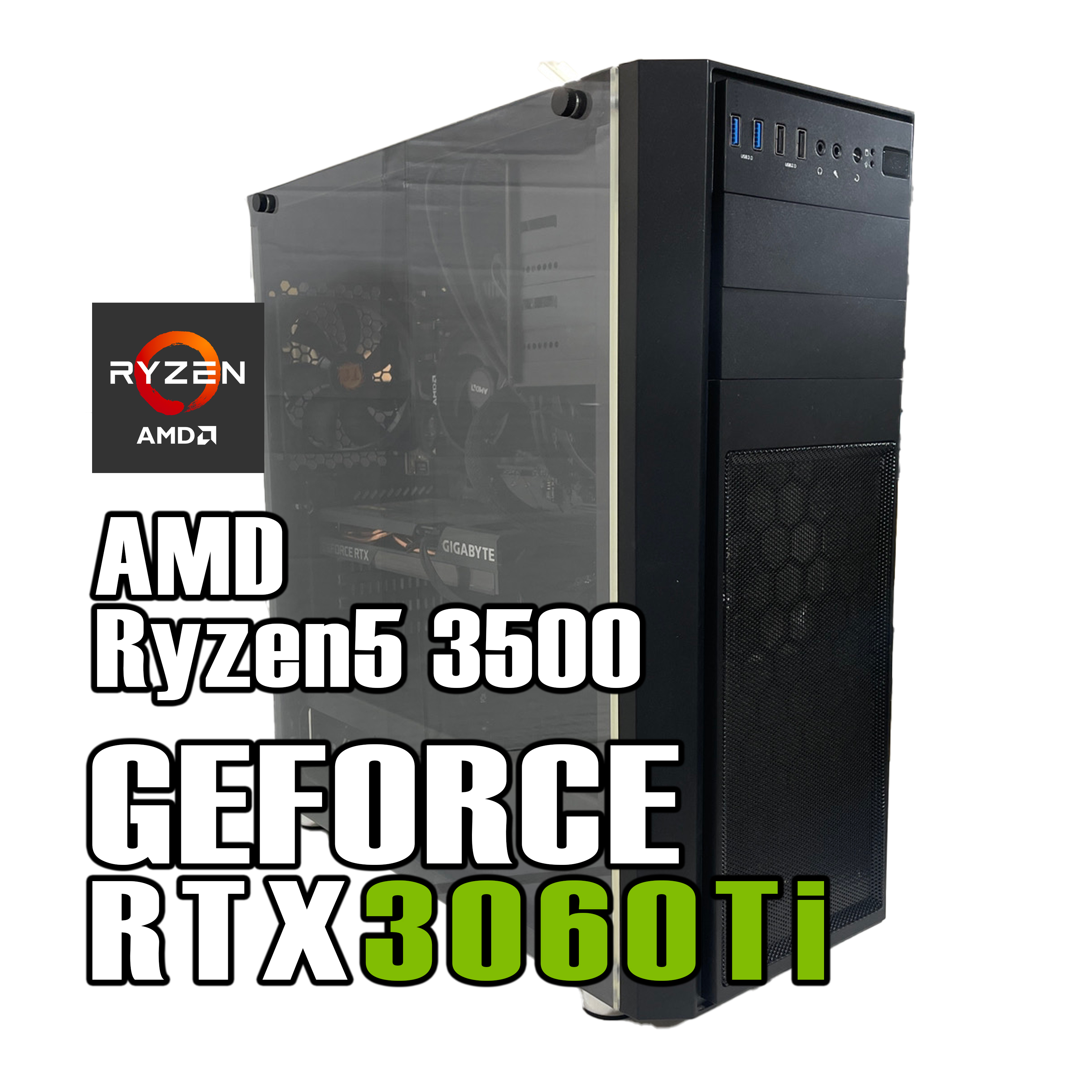 【即納！】 AMD Ryzen5 3500 / GeForce RTX 3060Ti / メモリ DDR4 16GB / SSD 512GB  / Thermaltake / Windows11 |中古ゲーミングPC専門店GP-ZERO