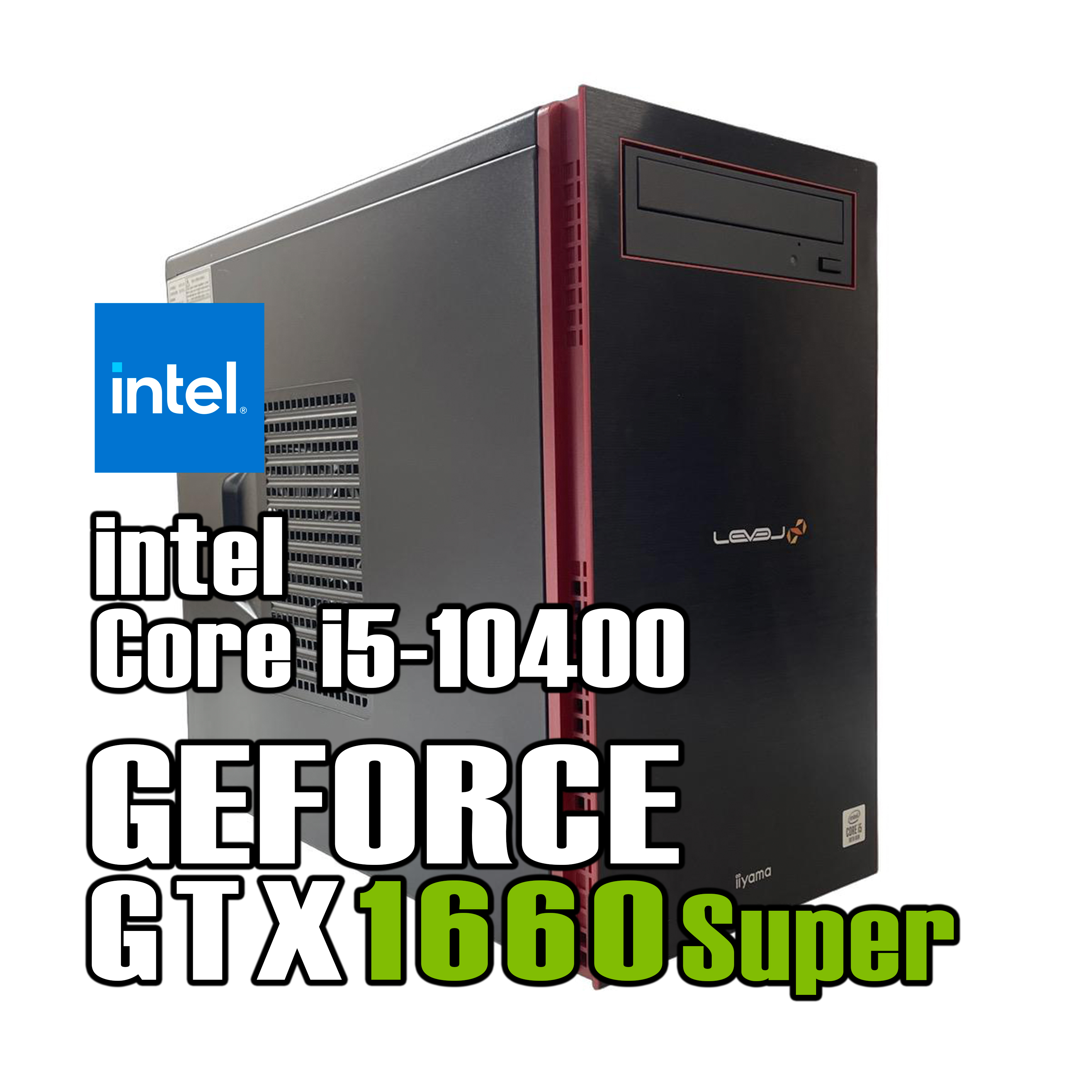 【即納！】 Intel Core i5-10400 / GeForce GTX 1660Super / メモリ DDR4 8GB / SSD 256GB / LEVEL ILeDXi-M046 / Windows11 home |中古ゲーミングPC専門店GP-ZERO