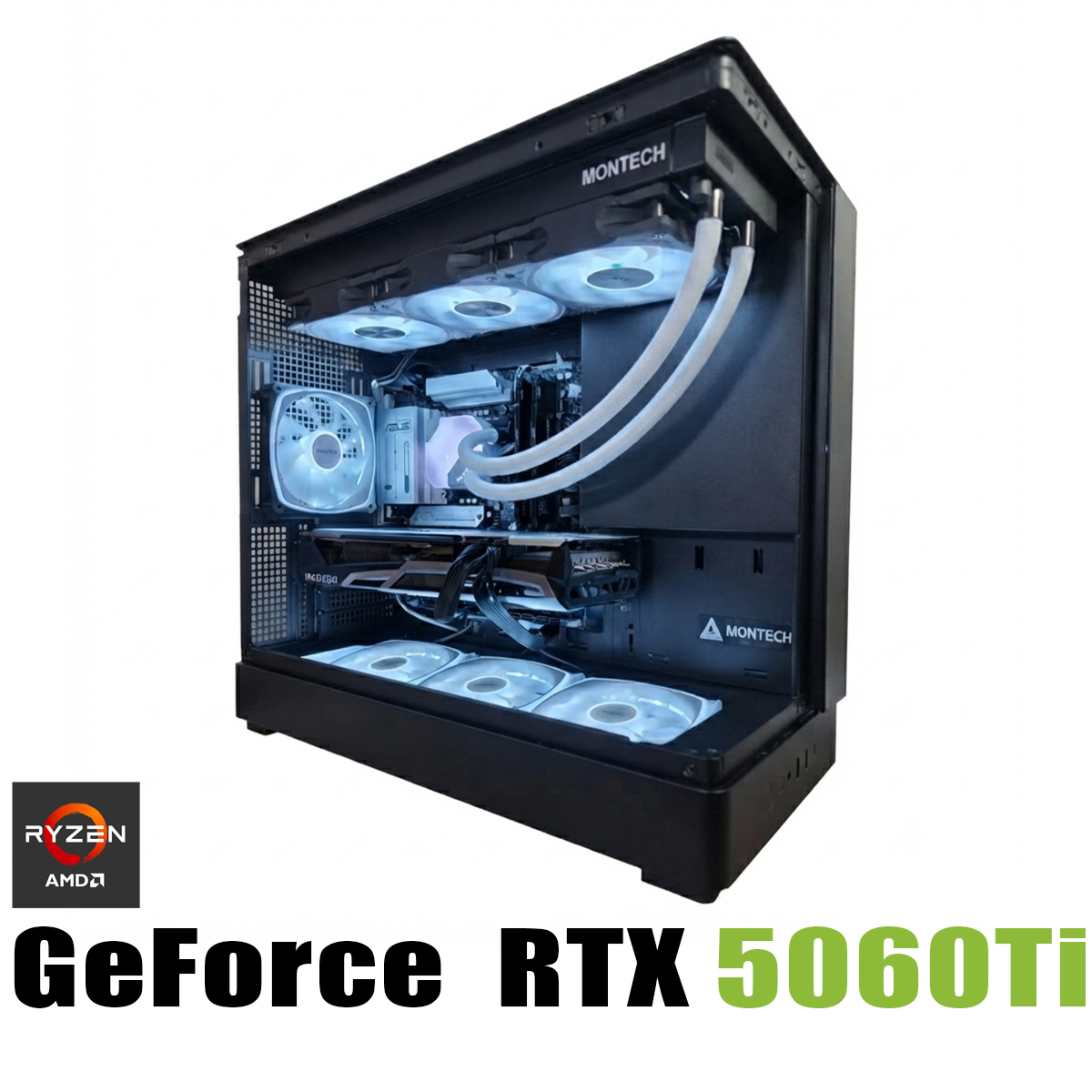 水冷ゲーミングPC】 AMD Ryzen7 7800X3D / NVIDIA RTX 5060Ti / メモリ