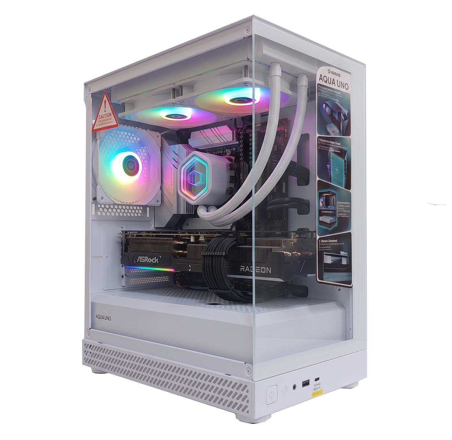 水冷ディスプレイ搭載 ゲーミング PC Ryzen7 RTX2070 水冷ゲーミングPC 単品 | Radeon RX 9070 XT / Ryzen7 5700X / DDR4