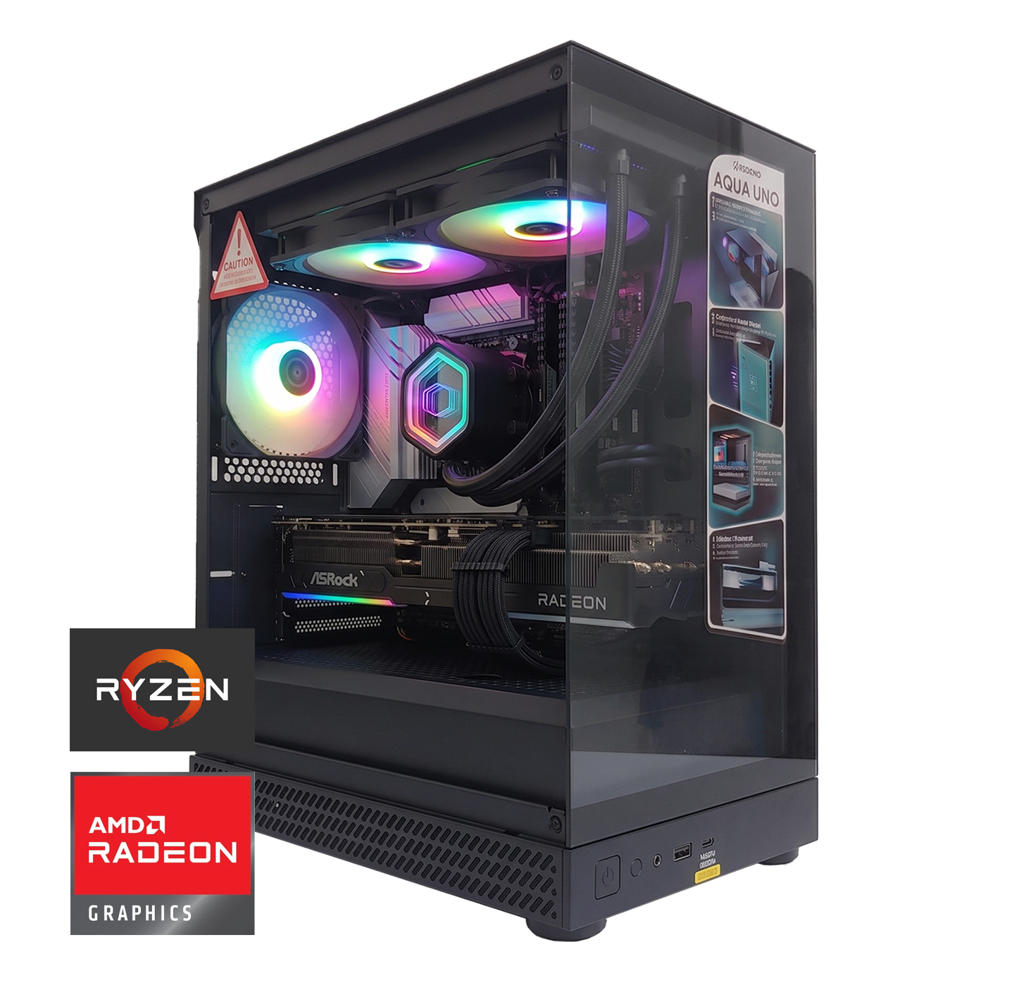 水冷ゲーミングPC 単品 | Radeon RX 9070 XT / Ryzen7 5700X / DDR4
