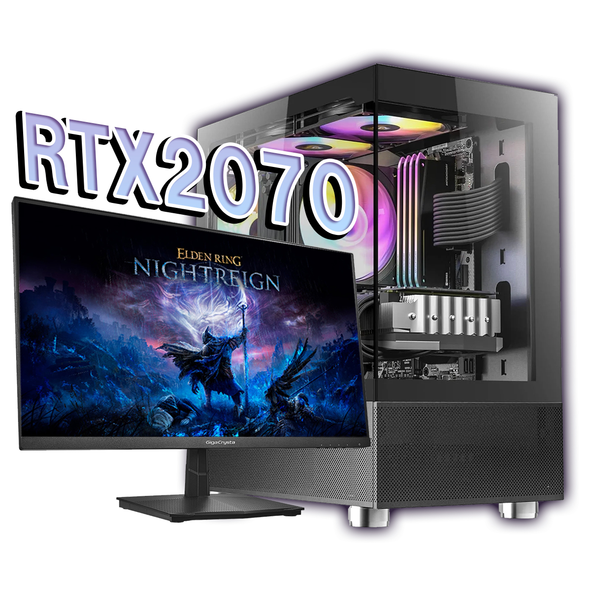 【新品ケース】本格クラスフルセット RTX2070 搭載| AMD Ryzen5 5500/ ANTEC CX200M /DDR4 16GB/SSD512GB/Windows 11|中古ゲーミングPC専門店 GP-ZERO
