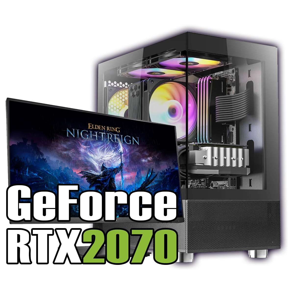 【新品ケース】本格クラスフルセット RTX2070 搭載| AMD Ryzen5 5500/ ANTEC CX200M /DDR4 16GB/SSD512GB/Windows 11|中古ゲーミングPC専門店 GP-ZERO