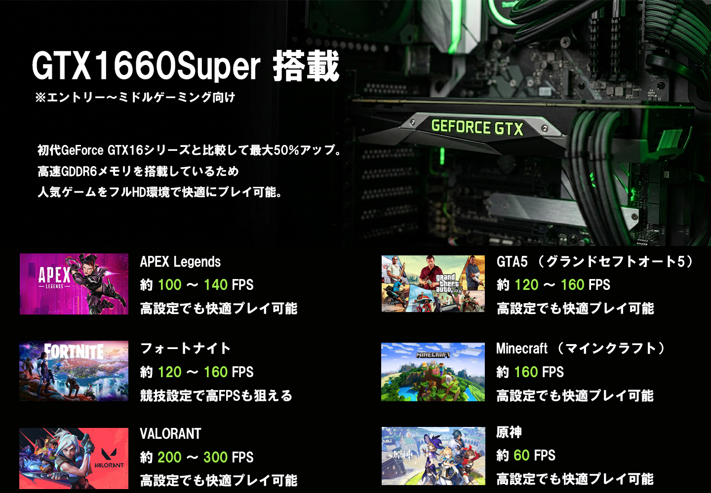 中古ゲーミングPC 単品 | GTX1660Super / Ryzen5 3500 / 16GB