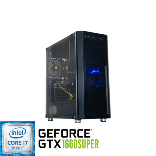 【新品ケース】ミドルクラス単品 中古ゲーミングPC | NVIDIA GTX1660Super 搭載！ / Intel Core i7 8世代/DDR4 16GB/SSD512GB/HDD1TB/Windows11 64bit　ブラック・ホワイト