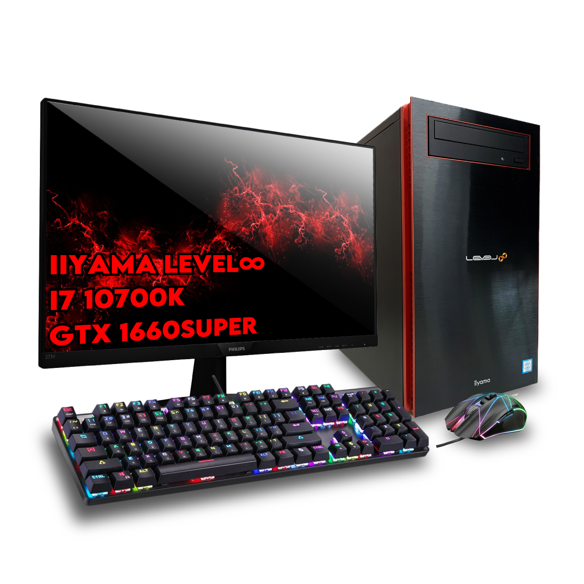 【１台限定フルセット！】iiyama LEVEL∞ Intel Core i7-10700/16GB/SSD512GB/  GTX1660SUPER/Windows11 |中古ゲーミングPC専門店 GP-ZERO